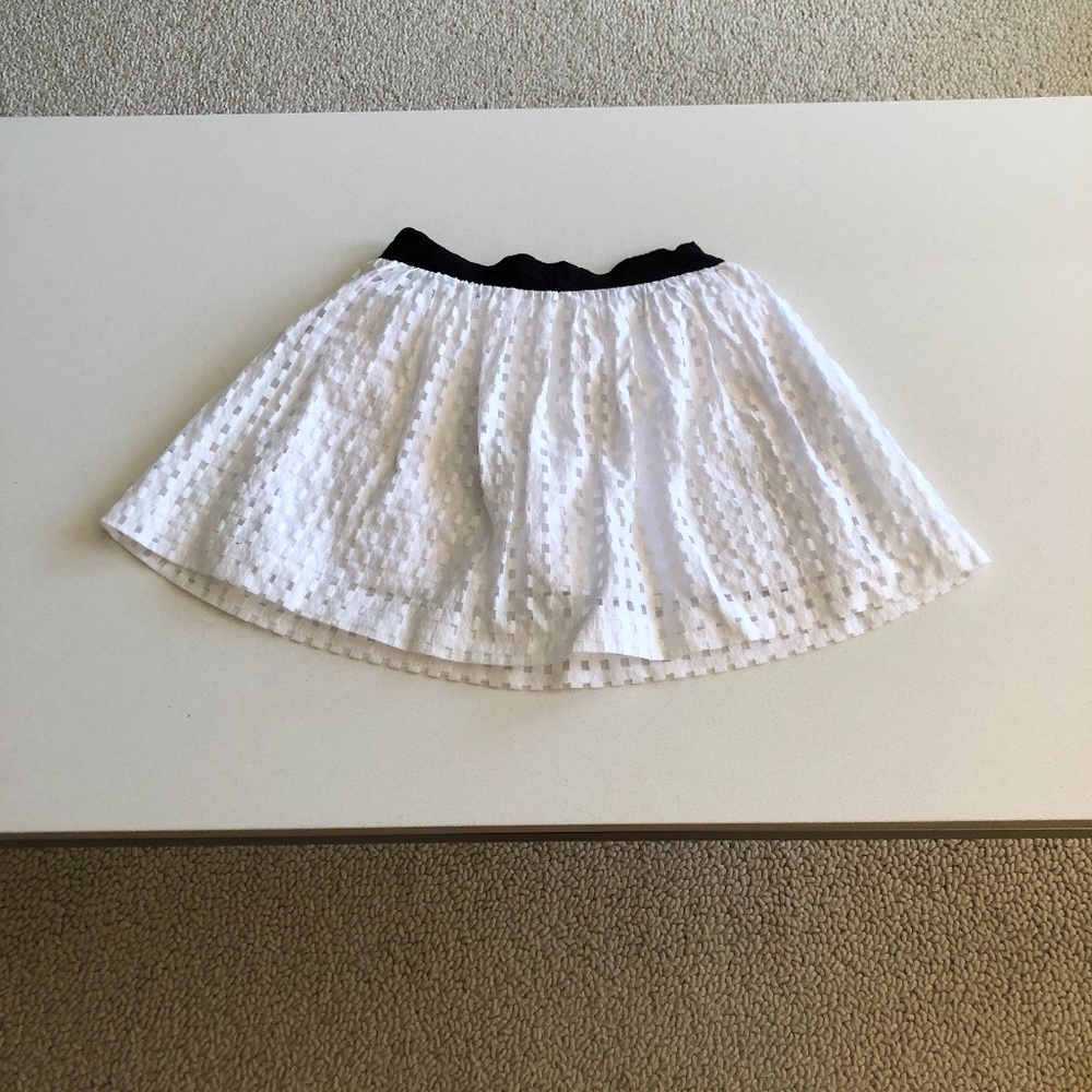 Milly Minis Checkered Skirt Size 7 (White)